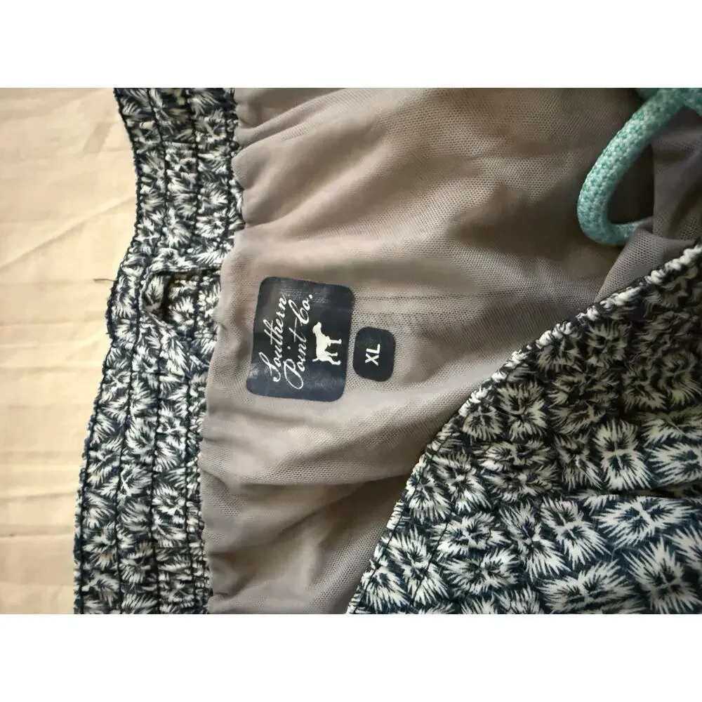 Southern Point Co Patterned Swim Trunks navy pattern size XL